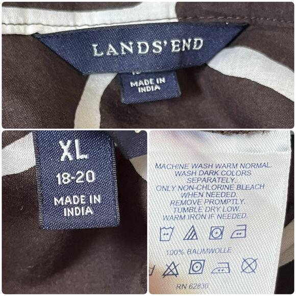 Lands End Flaw Giraffe Print V Neck Buckle Detail Swim Coverup Plus Size 18-20 - Picture 9 of 10